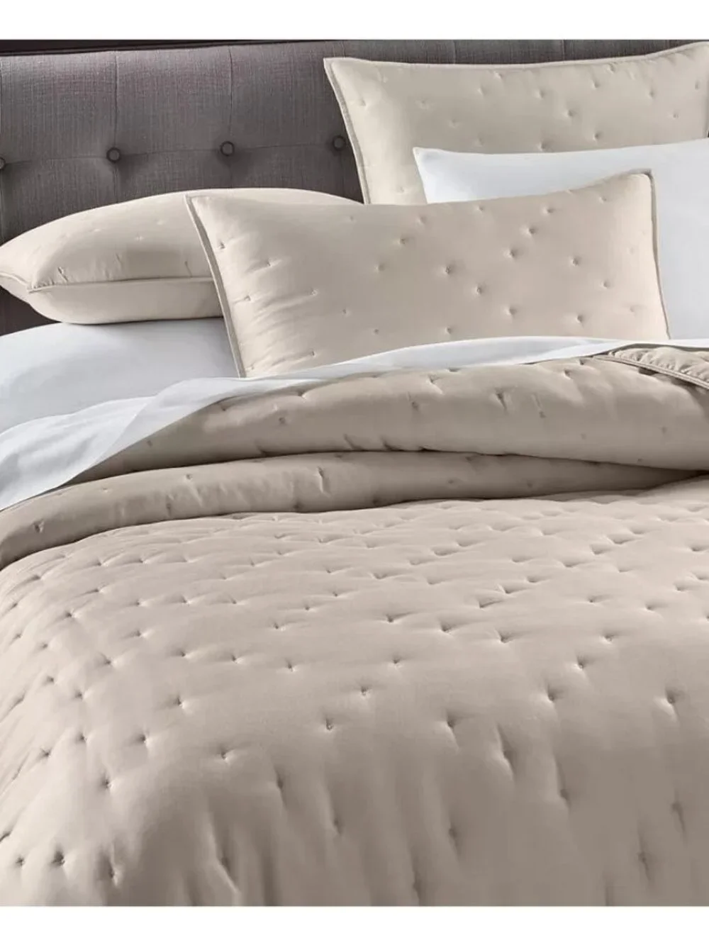 Hotel Collection Lyocell Coverlet Set Full/Queen Sand MSRP $430